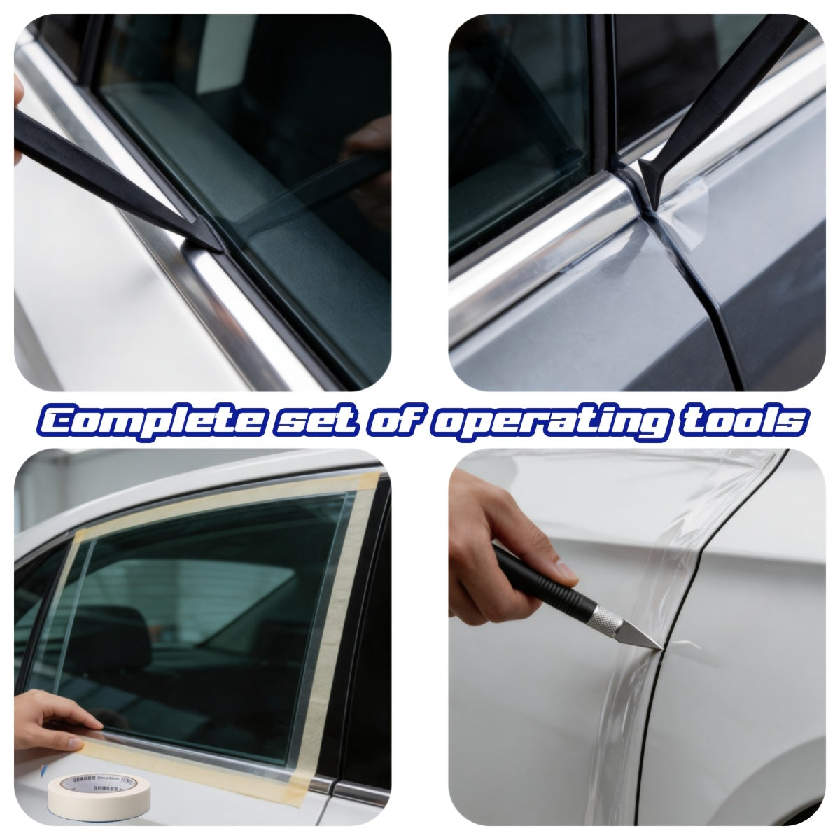 36pcs Window Tint Tool Kit, Professional Car Window Tinting Kit, Auto Vinyl Wrap Film Installation Tools with Felt Squeegee & Scraper