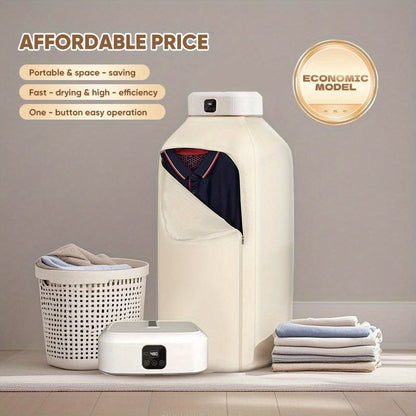 Foldable Clothes Dryer Smart Touch Screen Two-Speed Control Timer Function with Dry Bag Quick Drying Compact Design for Apartments Dorms RVs Home Upgraded Economic