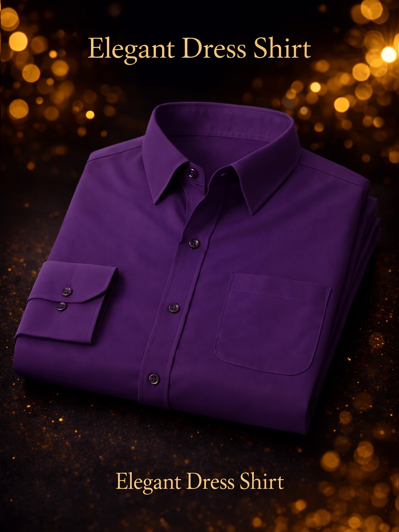Men's Solid Long Sleeve Casual Shirt - Wrinkle Resistant