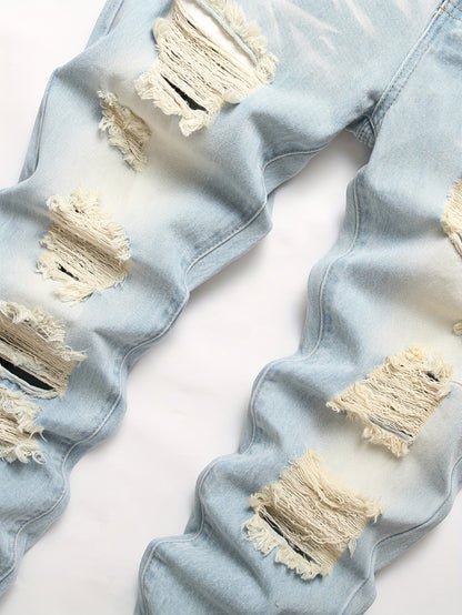 Men's Casual Pants - Distressed Relaxed Fit