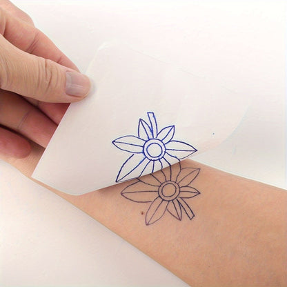 Tattoo Stencil Transfer Kit – 2x Transfer Gel, 10x A4 Blank Thermal Stencil Paper & 1x Pre-Drawn Pattern Sheet – Complete Tattoo Transfer Solution for Artists & Beginners