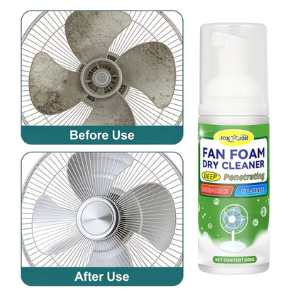 Fan Cleaner Spray Deep Cleaning Maintenance for Fan Blades Grilles Motor Internal Components Reduces Dust Adhesion for Desktop Ceiling Floor Fans Air Conditioner Equipment with Cleaning Towel 2.03oz