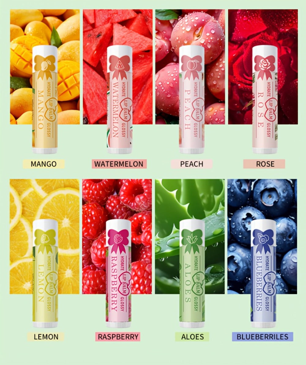Flavored Lip Balm Set 16 Pack – Assorted Scented Moisturizing Lip Balms for Long-Lasting Hydration & Natural Shine | Bulk Lip Care Kit for Dry Lips | Gift Set for Women, Girls & Teens, All Skin Types