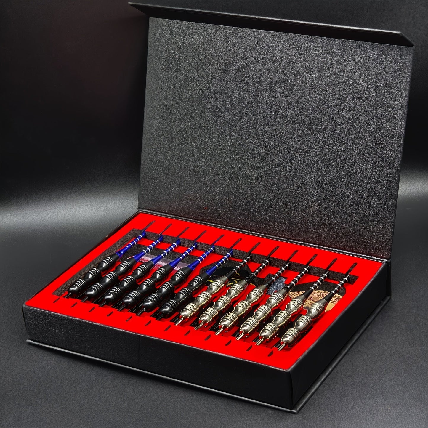 Professional Darts Set with Iron Tips, PET Shafts & Gift Box – Complete Dart Set for Training & Competition – Great Christmas & Holiday Gift for Friends & Family