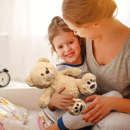 Plush Teddy Bear Stuffed Animal 10 Inch 12 Inch Soft Brown Bear Toy Huggable Cuddly Plushie Safety Eyes Birthday Christmas Easter Gift for Kids Toddlers Boys Girls