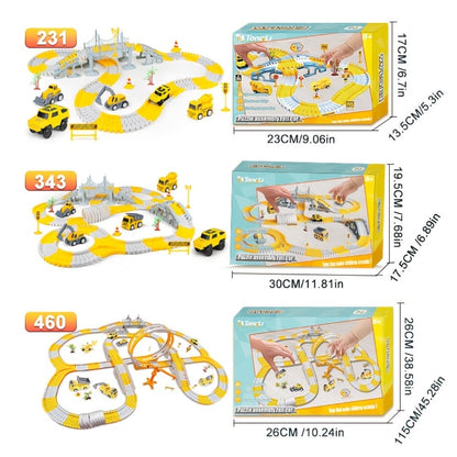 Roller Coaster Track Set 467pcs for Kids Ages 3 4 5 6 7 8 – Electric Race Car DIY Assembly Obstacle Challenge Track Toy STEM Engineering Gift Boys Girls Birthday Christmas