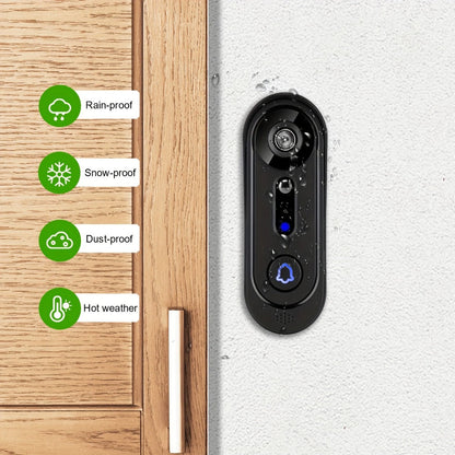 Smart Doorbell Camera 1080P HD Wireless Battery Powered – Night Vision, Motion Detection, Two-Way Audio, Indoor Chime, Cloud Storage & Real-Time Alerts, 2.4GHz WiFi Easy Install No Wiring Needed