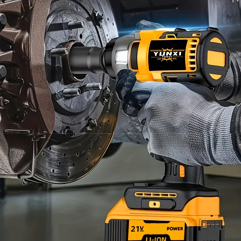 21V Cordless Impact Wrench Wireless Drill Set, Brushless Electric Impact Gun Drill, Optional 4000Mah Battery, Toolbox, Charger, Socket, And Full Accessory Set. |The Perfect Gift for The Automotive Industry And Industrial Home Decor, Men'S Gift