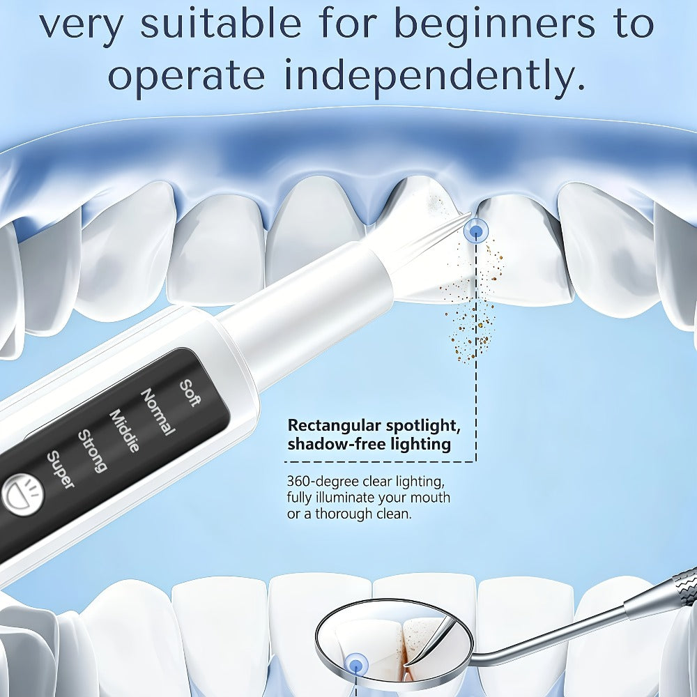 Electric Toothbrush Kit with LED Light & 5-Mode Adjustment – 3 Brush Head Accessories, Deep Cleaning Oral Care Set for Home Use, Great Gift for Mother's Day, Father's Day & Birthdays