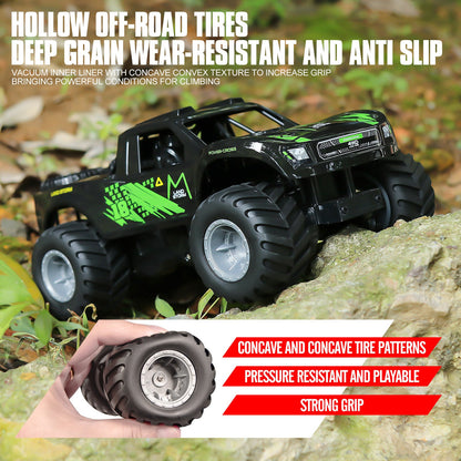Amphibious RC Car 1:16 Scale 4WD Waterproof Land & Water Remote Control Monster Truck – 2 Rechargeable Batteries, All-Terrain RC Truck for Boys Kids Ages 4+, Birthday Christmas Gift
