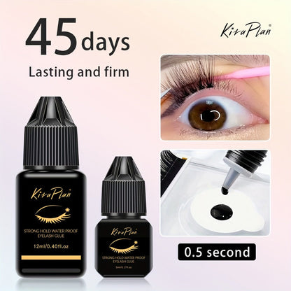 Odorless Lash Extension Glue Quick Dry Black Adhesive for DIY Individual & Cluster Lash Extensions – Self-Grafting Beginner-Friendly Eyelash Bond, Multiple Sizes Available