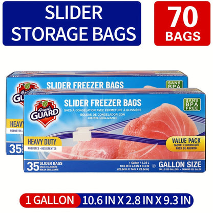 Heavy Duty Slider Storage Bags Ziplock Freezer Bags for Food Fruit Meat Vegetable Grain Kitchen