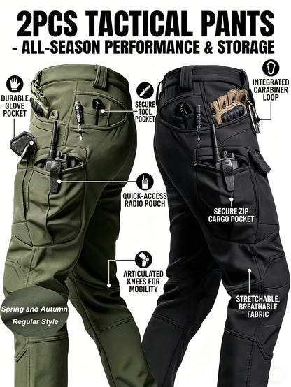 Men's Cargo Pants - Elastic Waist With Pockets Modern Style 693157
