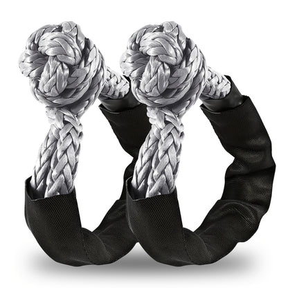 Synthetic Soft Shackle Rope, 56000 Lbs Breaking Strength with Protective Sleeve, Heavy Duty Tow Shackles for Off-Road, Truck, Jeep, SUV, UTV, ATV