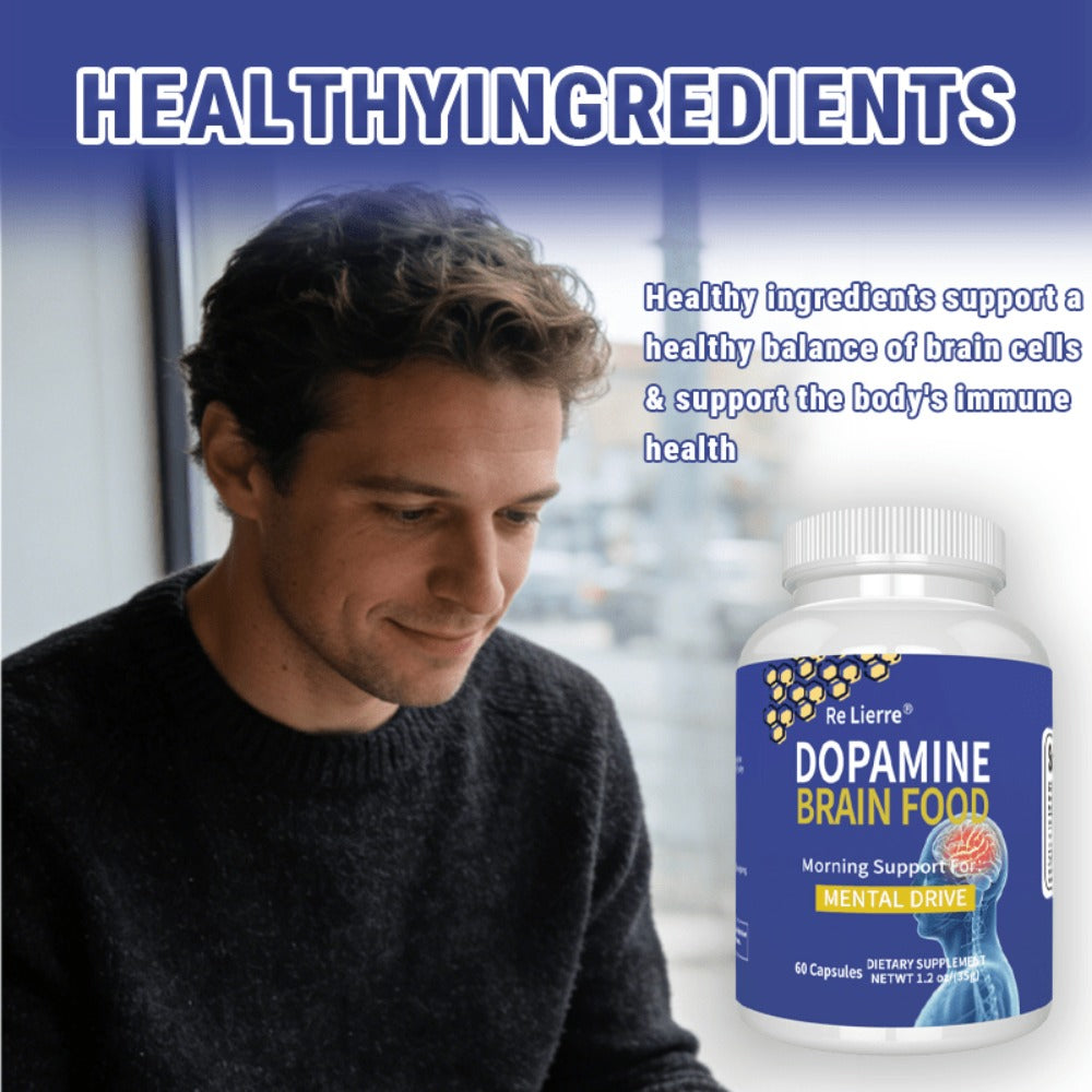 Magnesium Glycinate Brain & Sleep Capsules — Dopamine Support Nootropic Formula | Focus Mental Clarity Mood & Restorative Sleep | High-Potency Daily Supplement | 60 Capsules