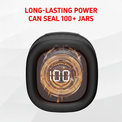 Electric Jar Vacuum Sealer 3-in-1 with 14 Sealing Lids – One-Button Leak-Proof Vacuum Sealing Machine for Food Storage, Fits Regular & Wide Mouth Jars, Wine Plug & Bag Included