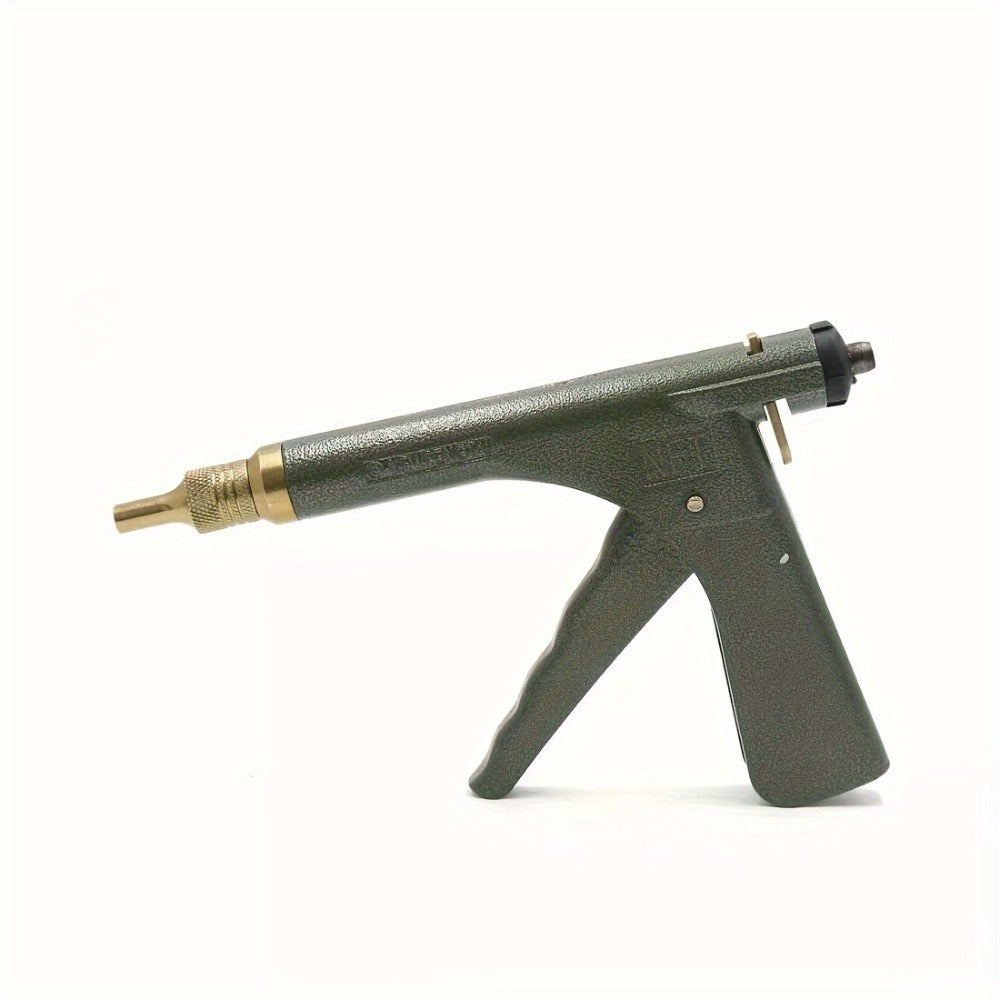 Tubeless Tire Repair Gun Kit with Mushroom Plug & Probe Nozzle, Spring-Loaded Puncture Fix Tool for Cars Trucks SUVs Travel Trailers & Fifth Wheels, No Dismounting Required, Metal, DIY Flat Tire Repair