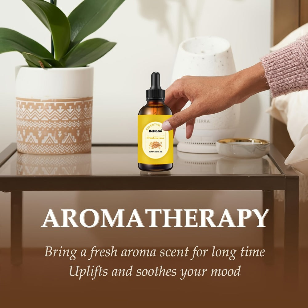Essential Oil for Diffuser & Humidifier – Frankincense, Argan & Jojoba Oil, Long-Lasting Woody Warm Resin Aroma for Home, Hotel & Room Decor, Candle Making & Aromatherapy, 4.06oz Natural Formula