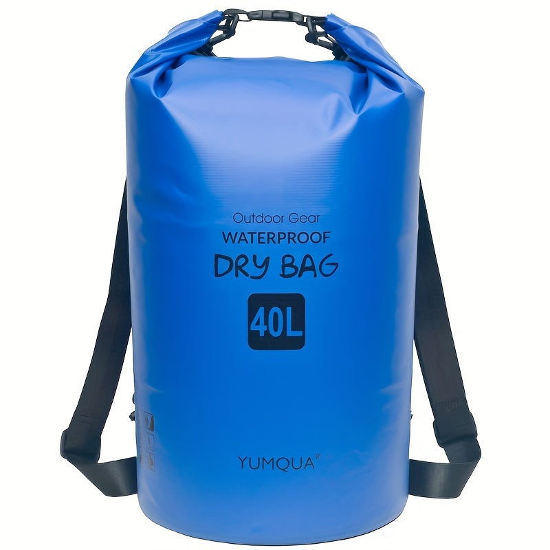 Waterproof Dry Bag Backpack 40L Roll Top Lock Closure PVC Floating Storage Bag for Kayaking Boating Swimming Hiking Camping Fishing Black Army Green Blue Yellow