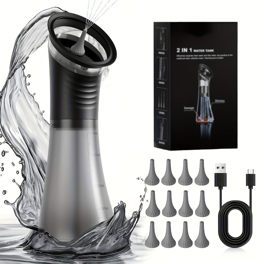Electric Ear Cleaning System Professional Edition 3-Speed Hydraulic – Visual Waste Tank, Ear Dryer, USB Charging, Dry Dirty Storage, Safe Home Ear Wax Removal Kit Christmas Gift