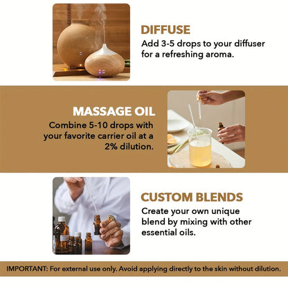 Essential Oil for Diffuser & Humidifier – Frankincense, Argan & Jojoba Oil, Long-Lasting Woody Warm Resin Aroma for Home, Hotel & Room Decor, Candle Making & Aromatherapy, 4.06oz Natural Formula