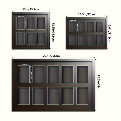 Trading Card Display Case Wall Mounted Wood Frame – Pokemon TCG Sports Cards 35–360pt Compatible, 1/2/4/6/10 Grid Options, Card Collector Gift for Teen & Adult Ages 14+