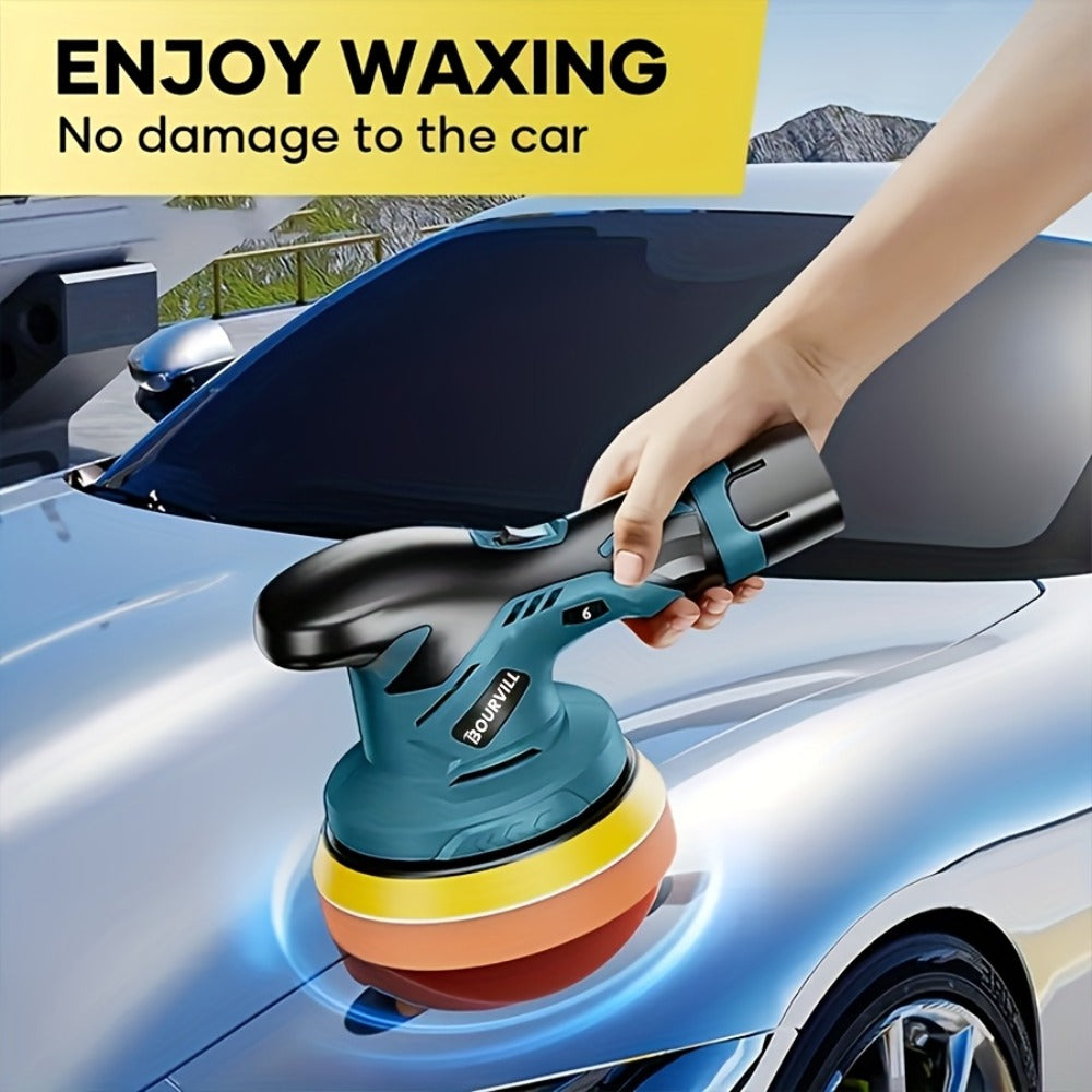 Cordless Car Polisher 5-Inch 8-Speed up to 5000 RPM with Battery for Car Detailing Scratch Removal Paint Correction - Portable Buffer Polishing Machine