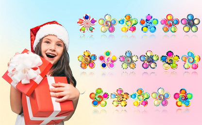 Fidget Spinners Bulk 32 Pack – Bubble Pop Sensory Spinner Toys for Kids Adults ADHD Anxiety Relief Classroom Rewards Birthday Party Favors Goodie Bag Fillers