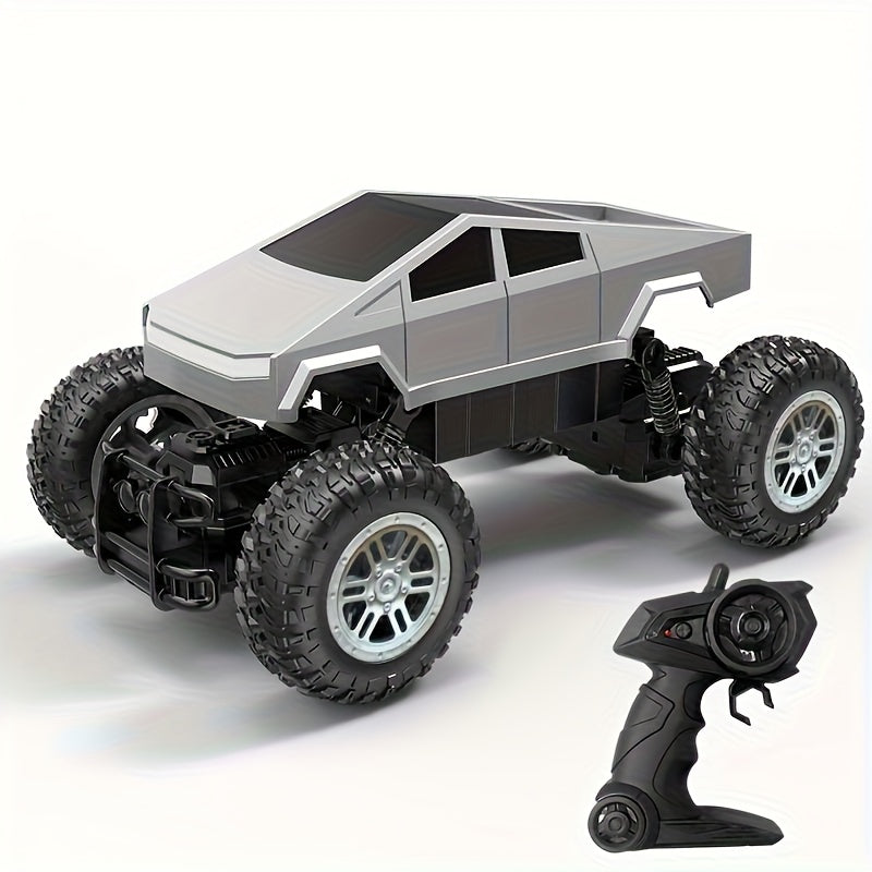 1:16 RC Monster Truck 2.4GHz 4WD Large Wheel Off-Road Pickup with LED Lights 45° Climb – All-Terrain Remote Control Car for Boys Kids – Birthday Christmas Gift