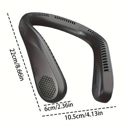 Bladeless Neck Fan Rechargeable, 4 Speed Hands-Free Portable Neck Fan 66 Vents 4-16 Hours Battery, Type-C USB Wearable Cooling Fan Lightweight for Outdoor Hiking Travel BBQ Picnic Fishing Jobsite