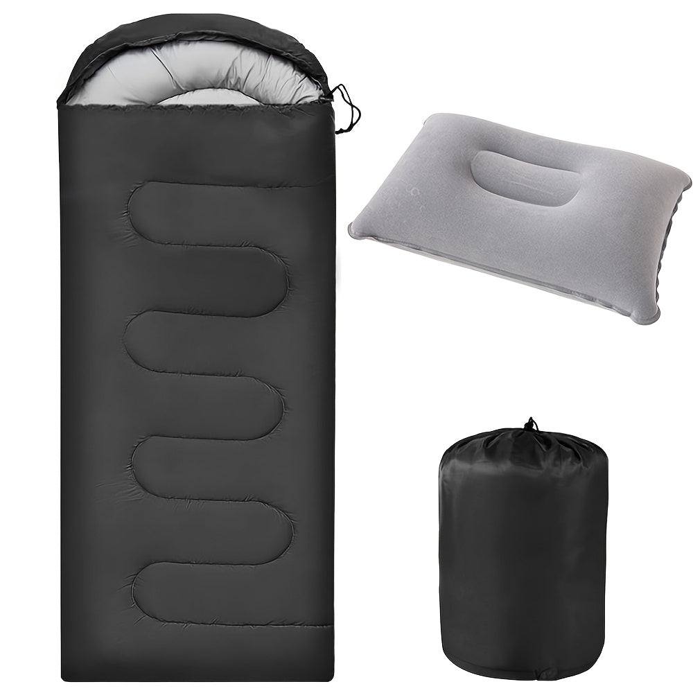 Lightweight Sleeping Bag for Backpacking Camping Hiking - 68°F Warm Weather Rating, Compression Bag Included, Outdoor Travel Hunting Sleep Bag for Adults