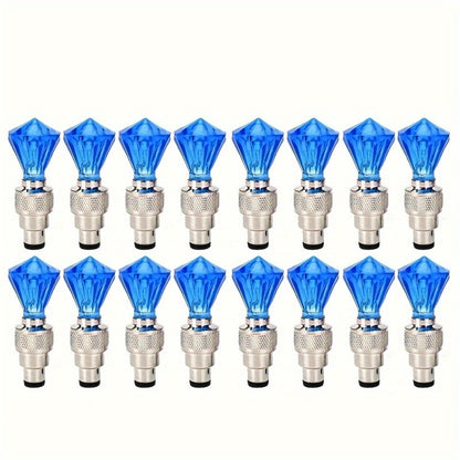 LED Breathing Light Tire Valve Caps – Running Horse & Wind Fire Wheel Light Effect for Car & Motorcycle Wheels
