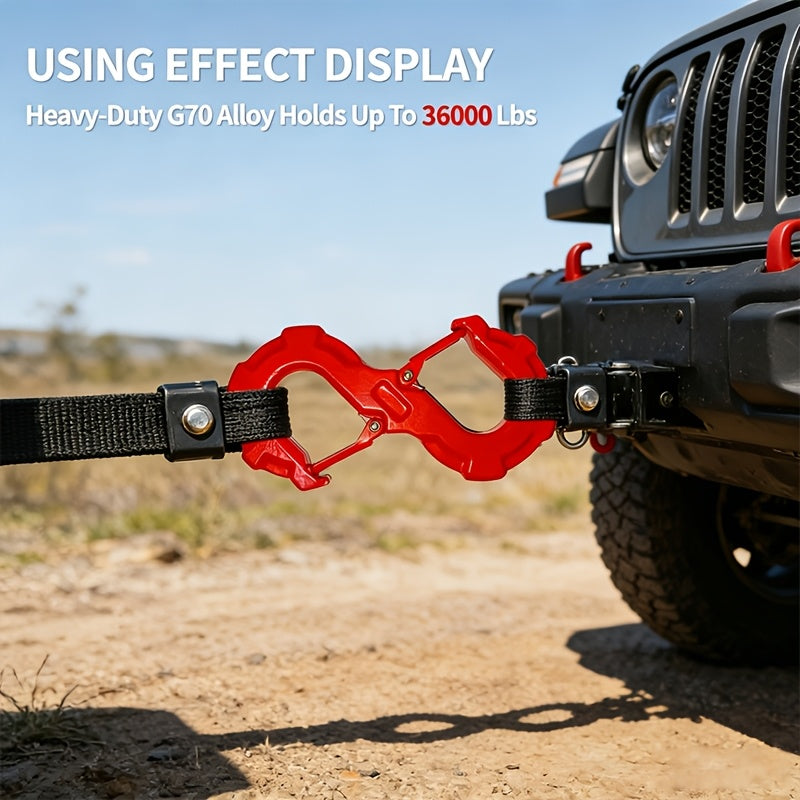 Multi Functional High-quality S-shaped Trailer Tow Hook, Heavy-duty G80 Alloy Steel, Towing Hook Load Capacity Of 33000 Pounds, Suitable For Off-road Rescue, Trucks, Trailers, SUVs And Other Vehicles, Essential For Outdoor Adventure Travel