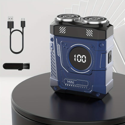 Rotary Electric Shaver for Men & Women 2-in-1 Dual Head USB Rechargeable — 3-Speed Adjustable Cordless Razor Mecha Design for Face Body Underarms Legs, Portable Grooming Device 3 Colors