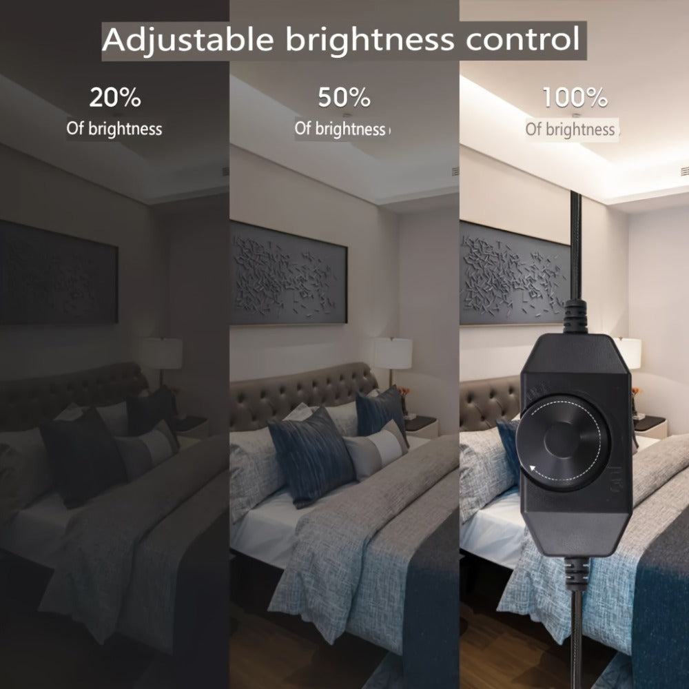 LED Strip Light 600 LEDs 2835 SMD Ultra Bright 5M 16.4ft, IP65 Waterproof Dimmable 12V Flexible Rope Light, Cuttable, for Under Cabinet, Bedroom, Kitchen, TV Backlight, Mirror, Bathroom, Stairway Lighting