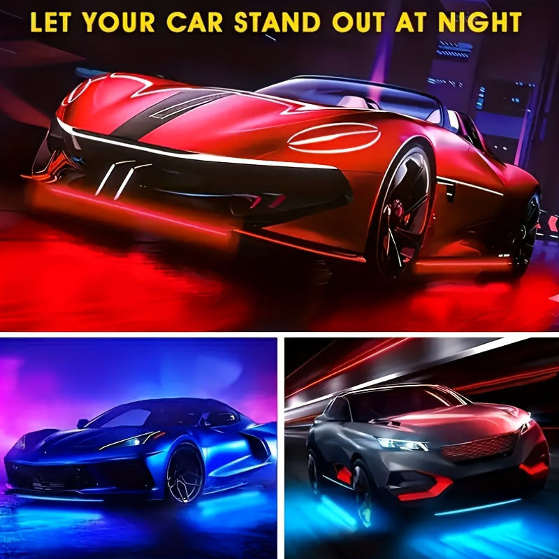 External LED with App Control, Atmosphere Decorative Kit, Multiple Scene Modes, with App Control And Wireless Control, Light, Compatible with Cars, Trucks, Suvs