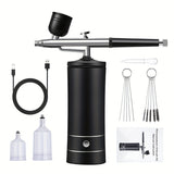 Lower waist 2-speed black pump + airbrush + 2 pots + brush