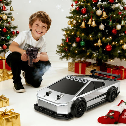 1:24 Scale RC Car 4WD High-Speed Drift Car with LED Lights 2.4GHz All-Terrain Remote Control Car for Boys – Christmas Birthday Halloween Gift (Silvery Grey / Black)