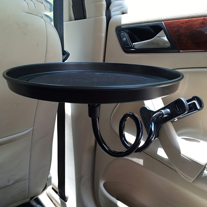 A Versatile ABS  Tableware Tray, Adjustable 360 Degrees, Non-slip, Can Store Drinks And Snacks, Suitable for Various Model Sizes, Durable  Interior Accessories, Suitable for Travel As Well As Outdoor Activities