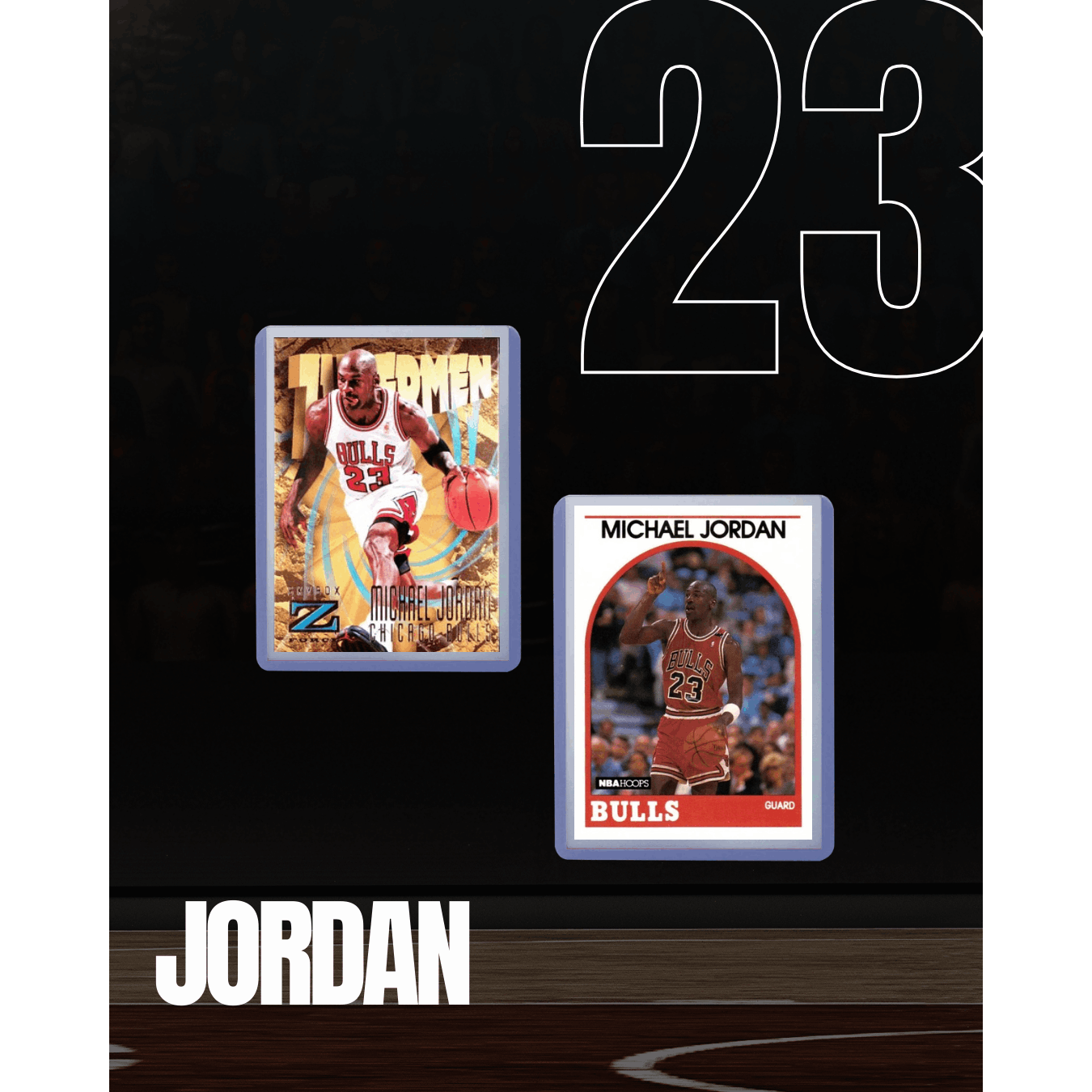 Michael Jordan Basketball Cards Bundle – 3 Assorted MJ Cards Chicago Bulls #23, Near Mint to Mint Condition, Topps Upper Deck Panini, Collector Gift for Jordan & NBA Fans
