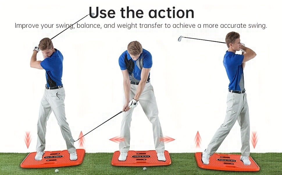 Golf Swing Trainer Balance Board with Weight Transfer Pressure Plate – Beginner Practice Aid for Swing Mechanics, Coordination & Precision Footwork