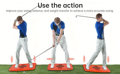Golf Swing Trainer Balance Board with Weight Transfer Pressure Plate – Beginner Practice Aid for Swing Mechanics, Coordination & Precision Footwork