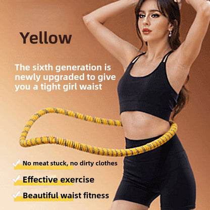 Foldable Pilates Ring Fitness Circle with Soft Spring – Silent Full-Coverage Non-Pinching Waist Trainer Exercise Circle – Portable Pilates Equipment for Home Gym Workout Gift for Women