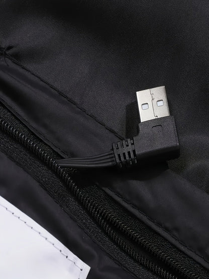 Unisex 21-Zone USB Heated Hooded Jacket - Multi-Zone Heating and Nylon Shell