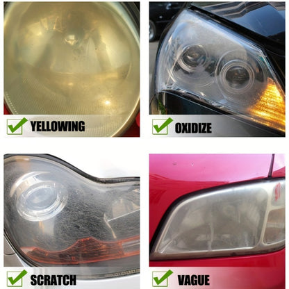 Car Headlight Restoration Kit 300ml – Polishing Paste for Yellowed Oxidized Foggy Headlamps | Scratch Repair & Clarity Refurbish Agent | Easy DIY Application