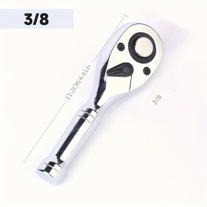 72-Tooth Quick Ratchet Wrench Short Handle – Compact Dual-Direction Socket Wrench for Auto Repair | 1/4" 3/8" 1/2" Drive Sizes Available | Fast-Action Ratchet Handle Tool