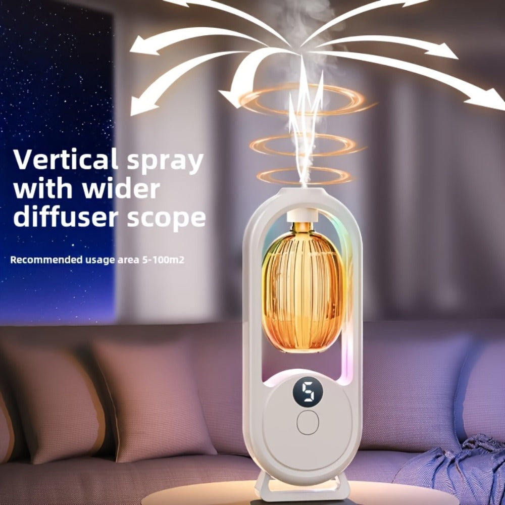 Aromatherapy Diffuser with Essential Oils 2-in-1 Humidifier - Hotel Scent Home Fragrance Machine with Natural French Essential Oils, Ultrasonic Spray, LED Ambient Light, Whole House Air Freshener for Bedroom, Living Room, Office