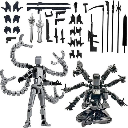 3D Printed Action Figure Set 2pcs T13 – 5.5 Inch Assembled Collectible Desktop Ornament Toy Figures for Game Enthusiasts, Shelf Decor & Gift, Multiple Color Options