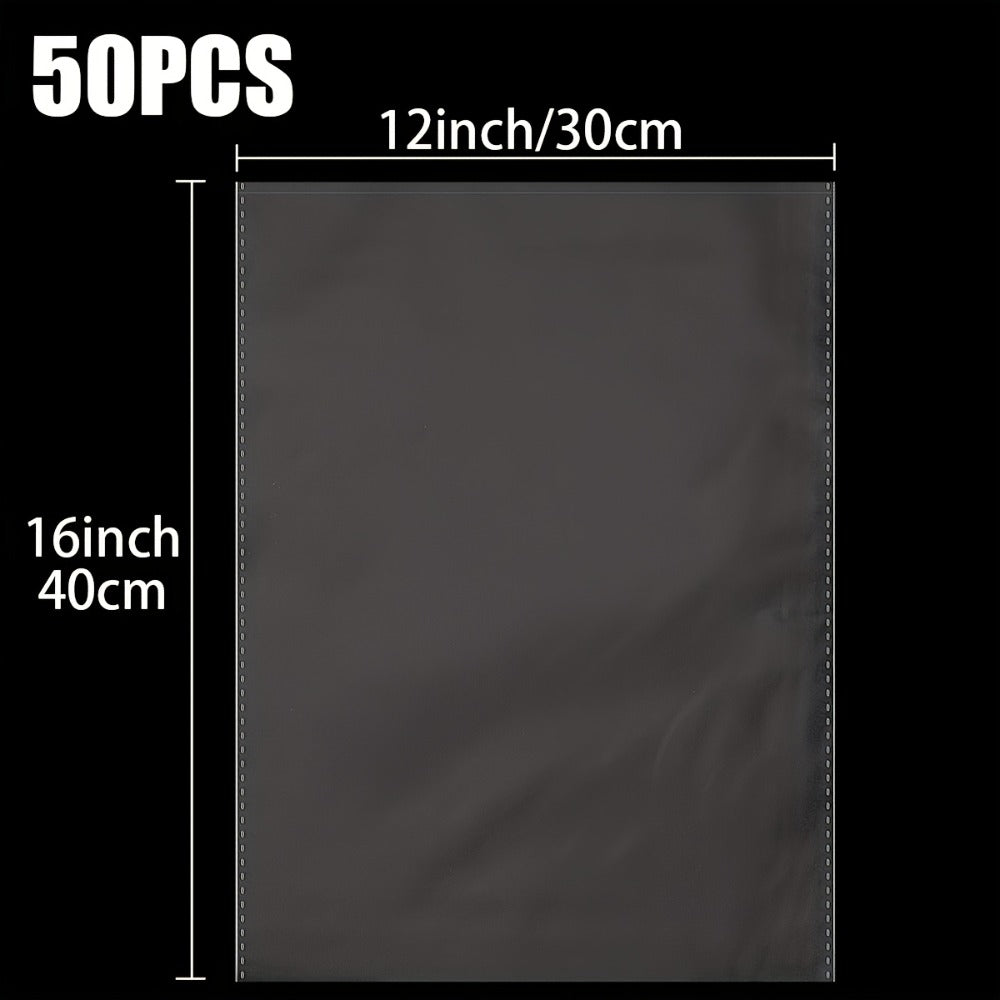 Cellophane Bags 50-Pack Large 18x30 Inch Transparent Gift Basket Wrap Bags – Clear Cellophane Wrapping for Christmas, Holidays & Gift Packaging