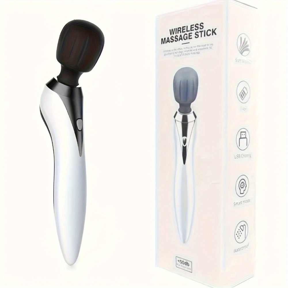 Wireless Stick Massager for Full Body – Portable Rechargeable Personal Massager for Neck, Back, Shoulder, Waist & Legs, Easy to Carry Muscle Tension Relief Tool for Home Office Travel